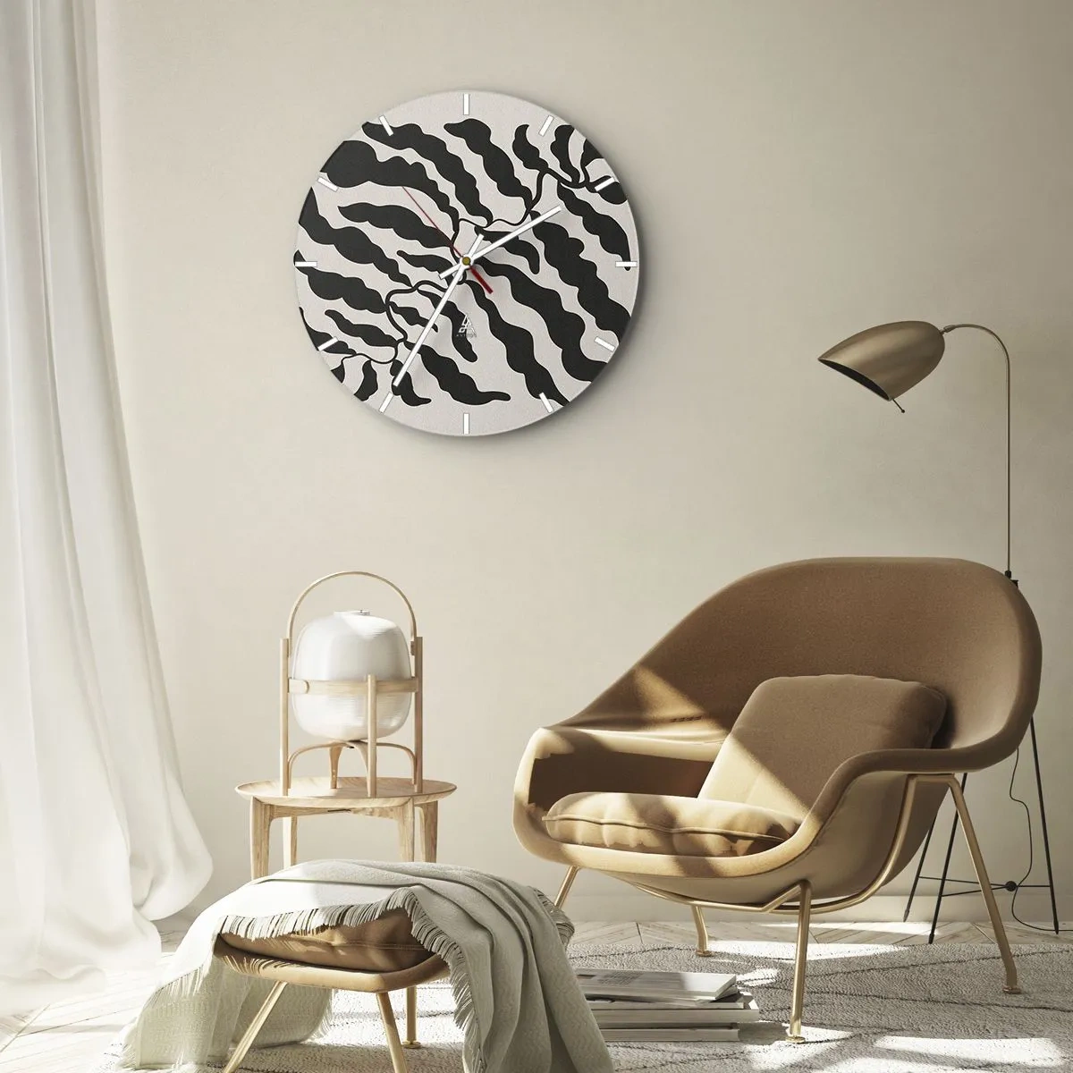 Vægur, Uret - En firkants natur - 30x30 cm