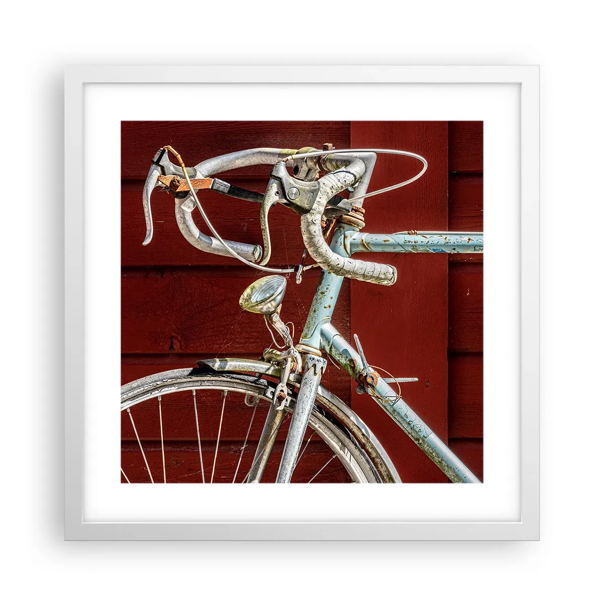 Plakat i hvid ramme - Skabt til at sejre - 40x40 cm