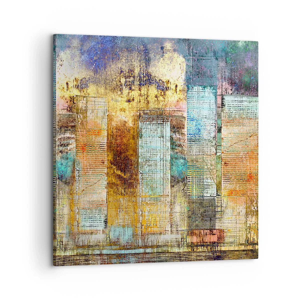 Lærredstryk - Billede på lærred - Solrig metropol - 60x60 cm