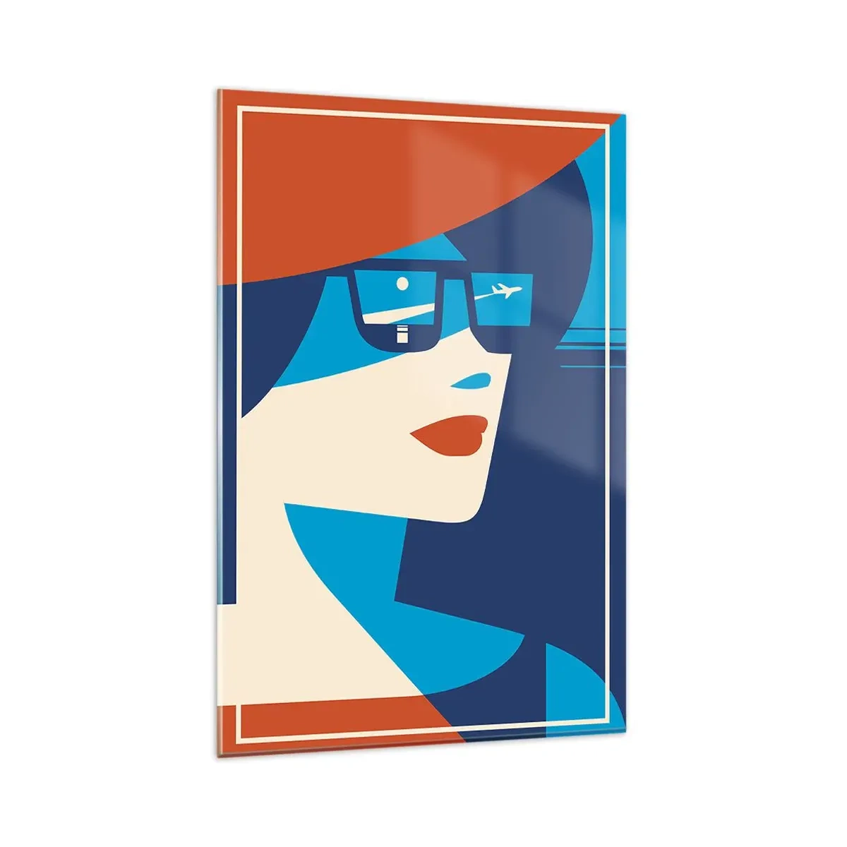 Billede på glas - Ferie rejse - 80x120 cm