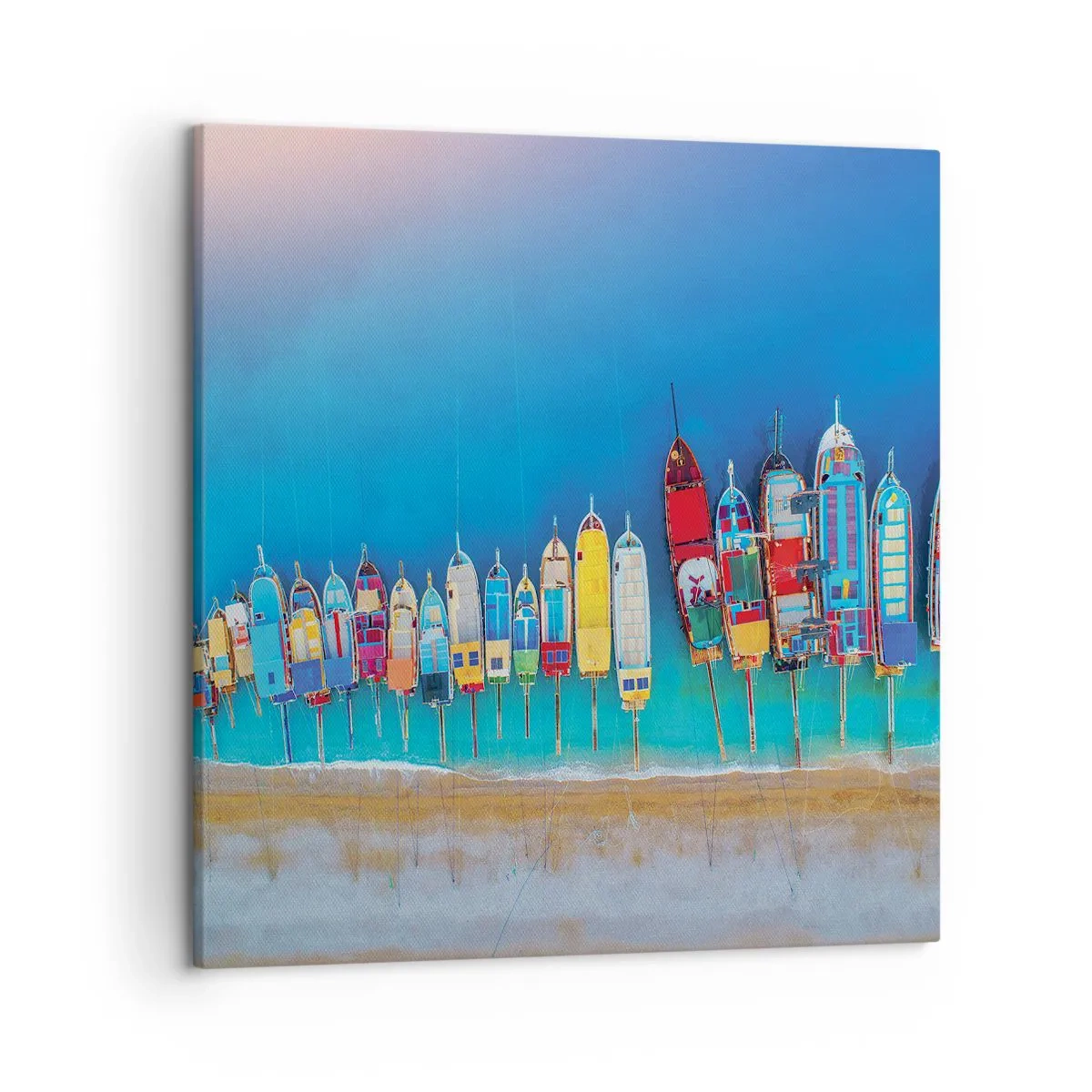 Lærredstryk - Billede på lærred - Fra et fugleperspektiv - 50x50 cm