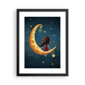 Plakat i sort ramme - Der var engang... - 30x40 cm