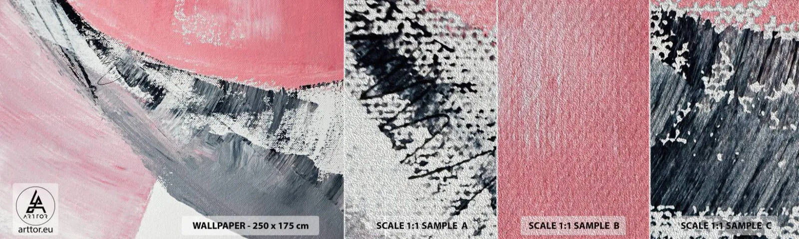 Prøve Fototapet Premium Sand - Matchende sammensætning - Abstraktion, Stykke, Pastelfarver - 100x30 cm