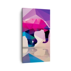 Lærredstryk - Billede på lærred - Krystal dinosaur - 45x80 cm