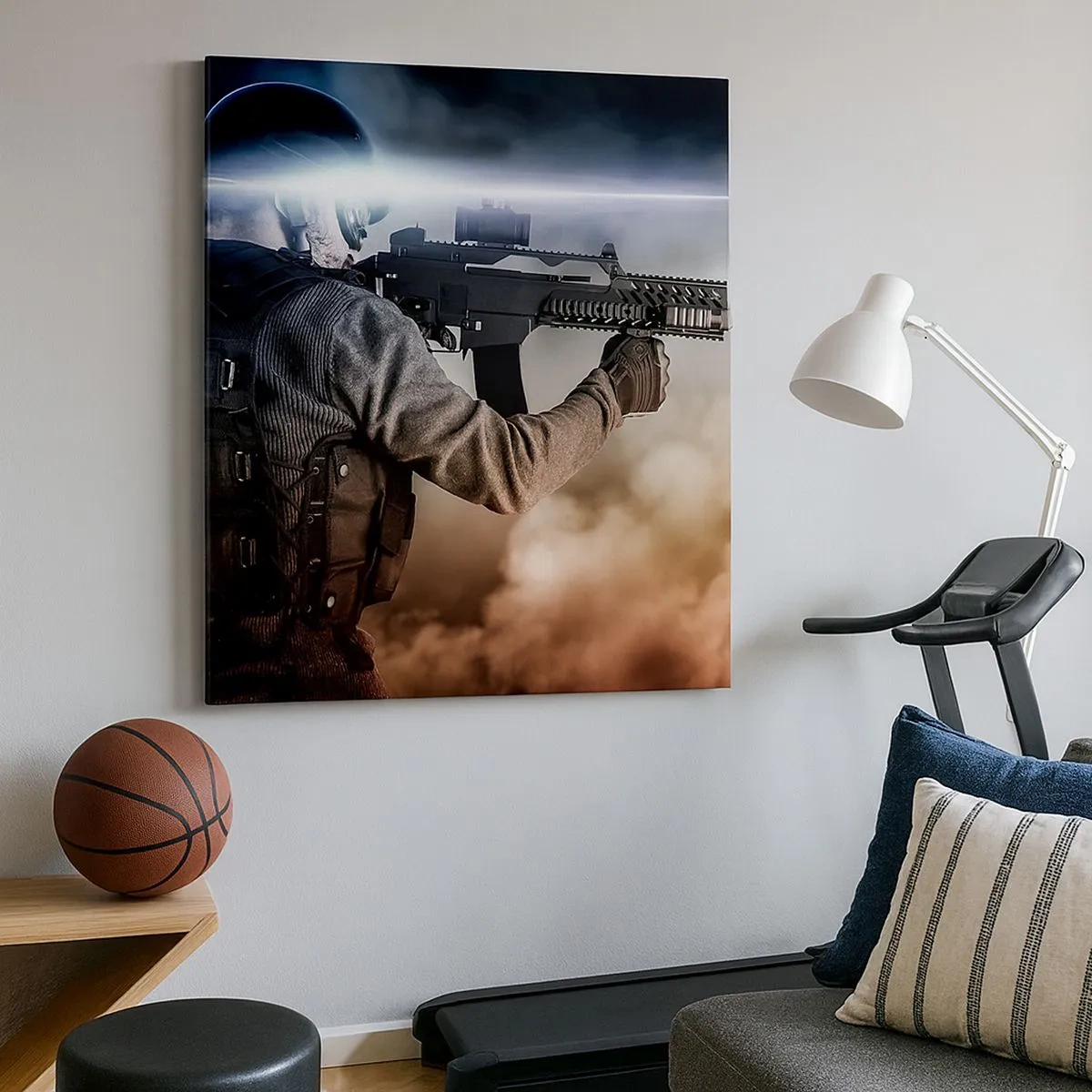 Lærredstryk - Billede på lærred - Bare en helt - 30x30 cm