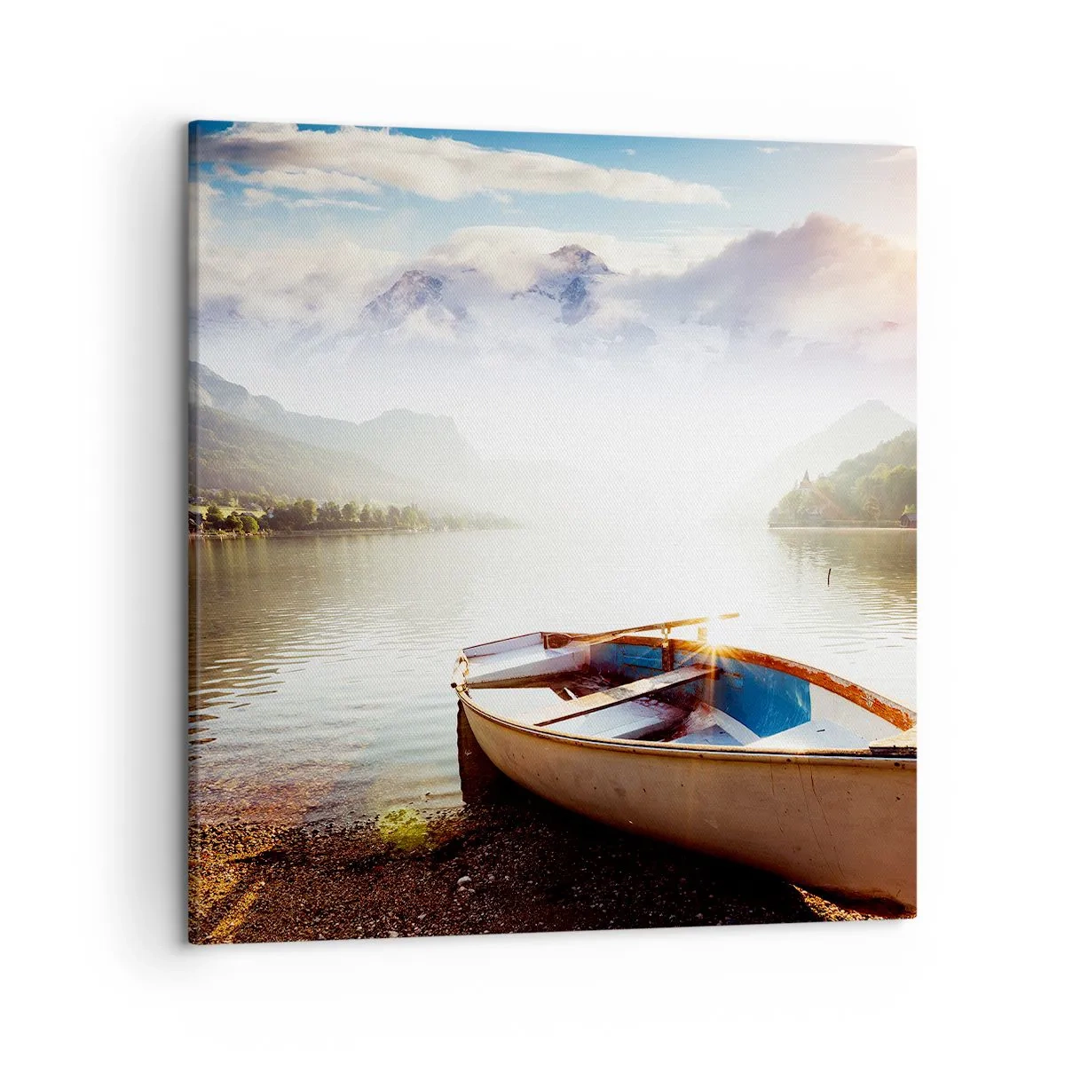 Lærredstryk - Billede på lærred - Over store og klare vande - 50x50 cm