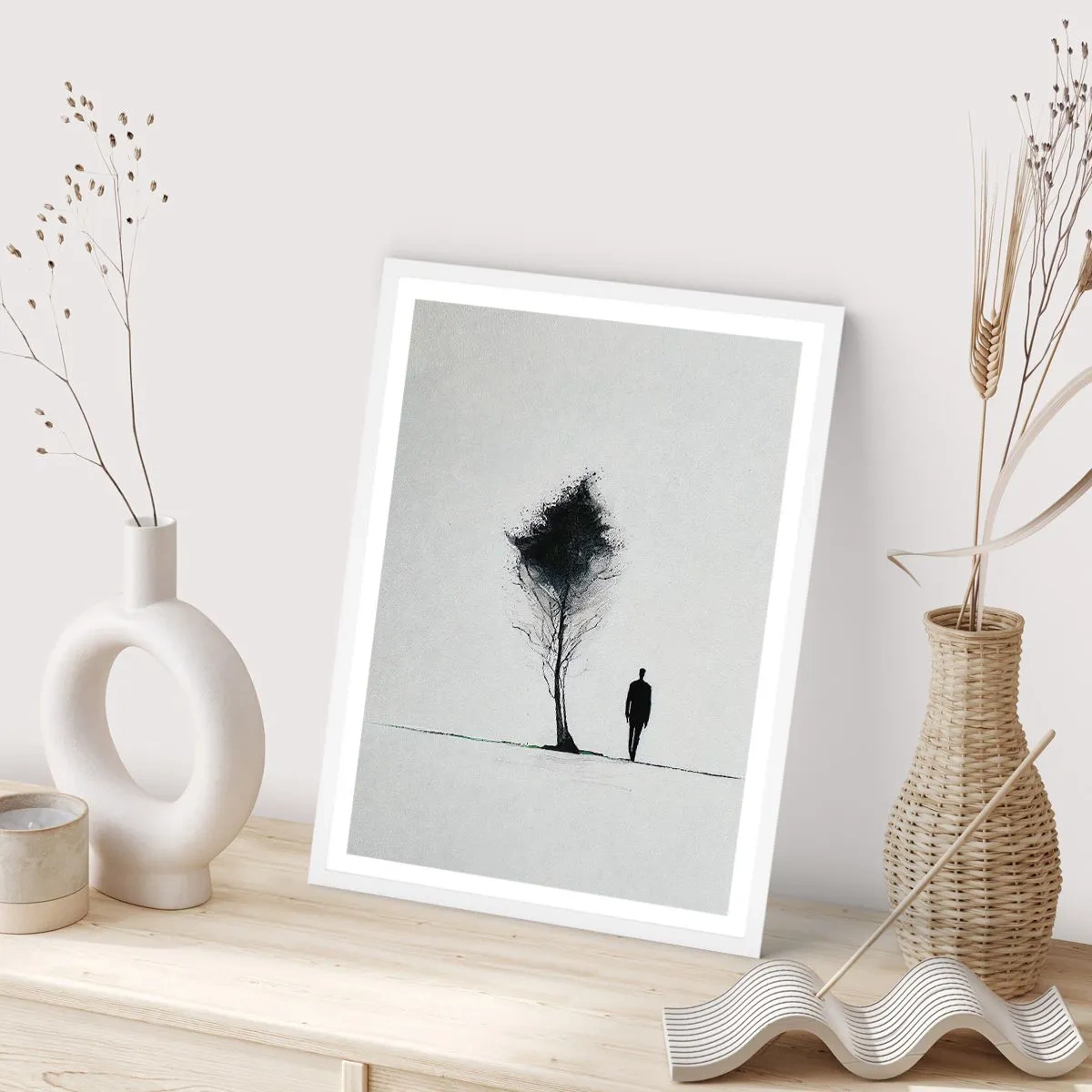 Plakat i hvid ramme - Vi vandrer alle - 50x70 cm