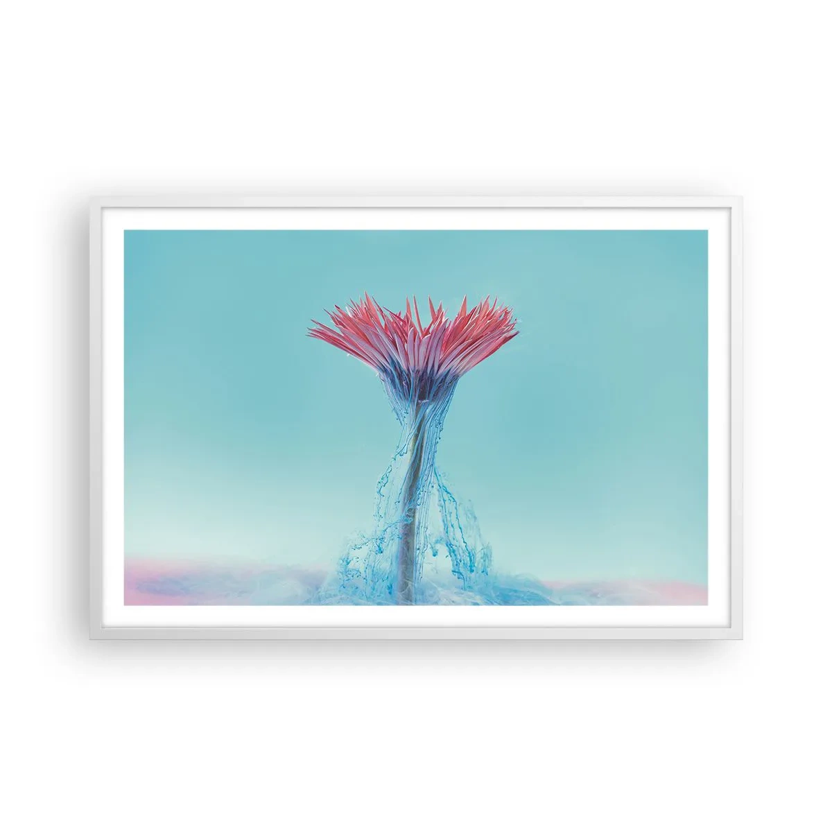 Plakat i hvid ramme - I en nærende omfavnelse - 91x61 cm