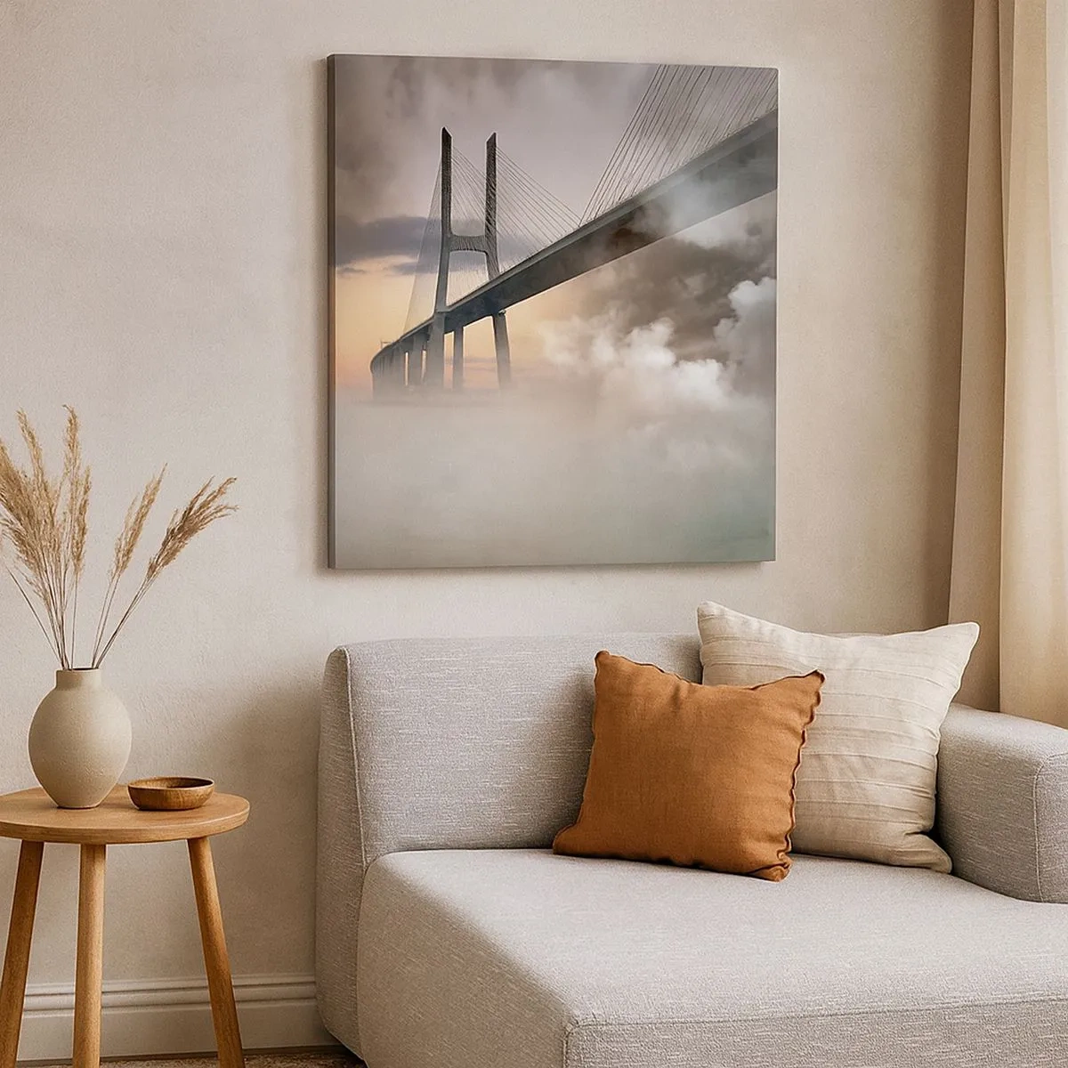 Lærredstryk - Billede på lærred - På en flod, der ikke eksisterer - 30x30 cm