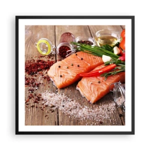 Plakat i sort ramme - Norske køkken eventyr - 60x60 cm