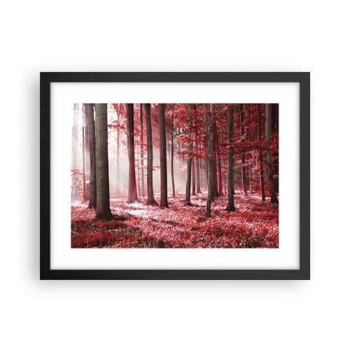 Plakat i sort ramme - Rød er lige så smuk - 40x30 cm