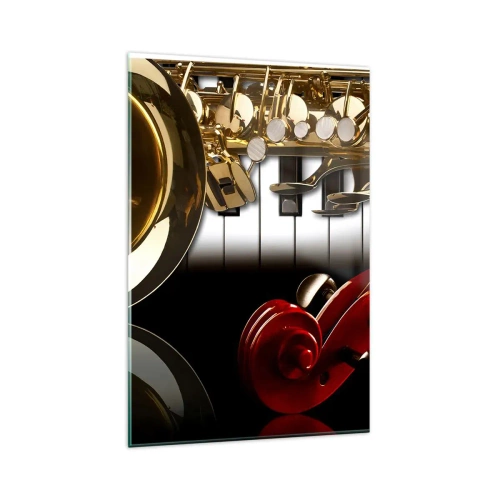 Billede på glas - Metalplader, træ og elfenben - 80x120 cm