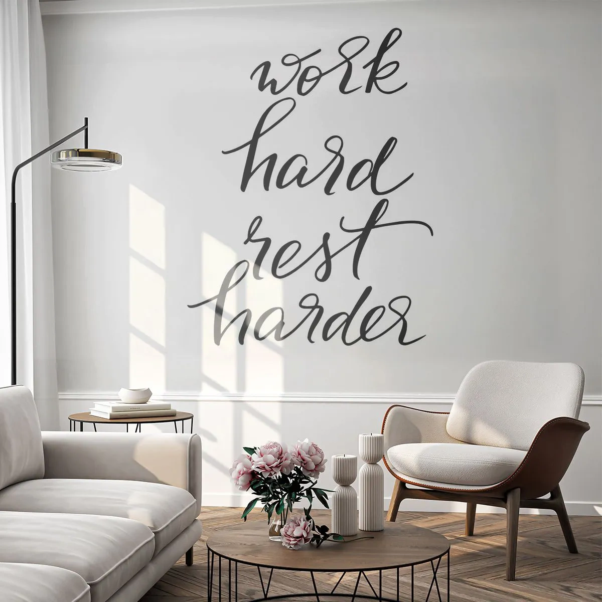 Fototapet Standard Eco - Balance i livet - Typografi, Bekræftelse, Maxim - 300x210 cm