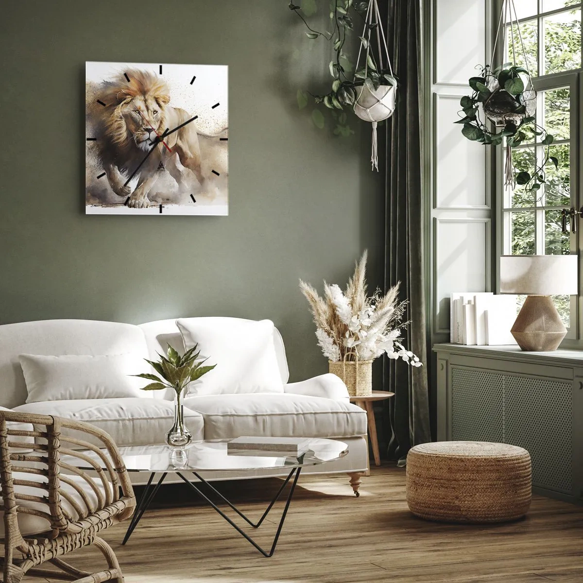 Vægur, Uret - Kongen er taget af sted - 40x40 cm