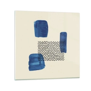 Billede på glas - Abstrakt kvartet - 30x30 cm