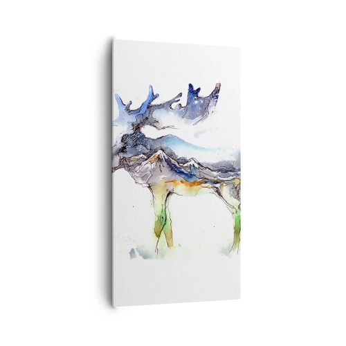Lærredstryk - Billede på lærred - Helten i en vinterfortælling - 65x120 cm