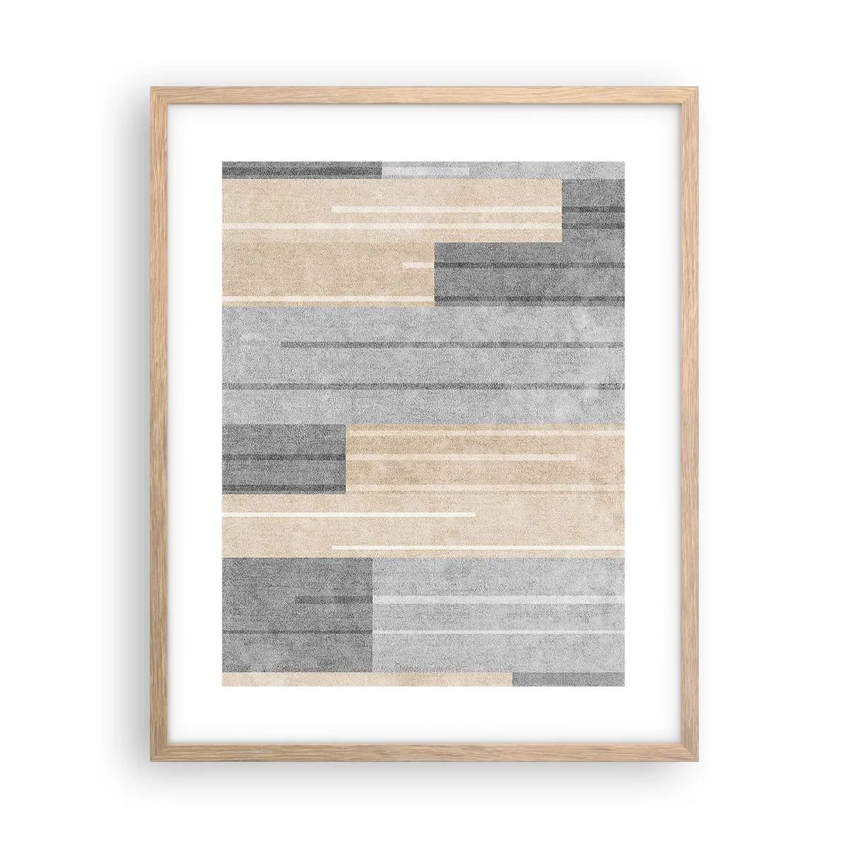 Plakat i ramme af lyst egetræ - Komposition: hold den lodret - 40x50 cm