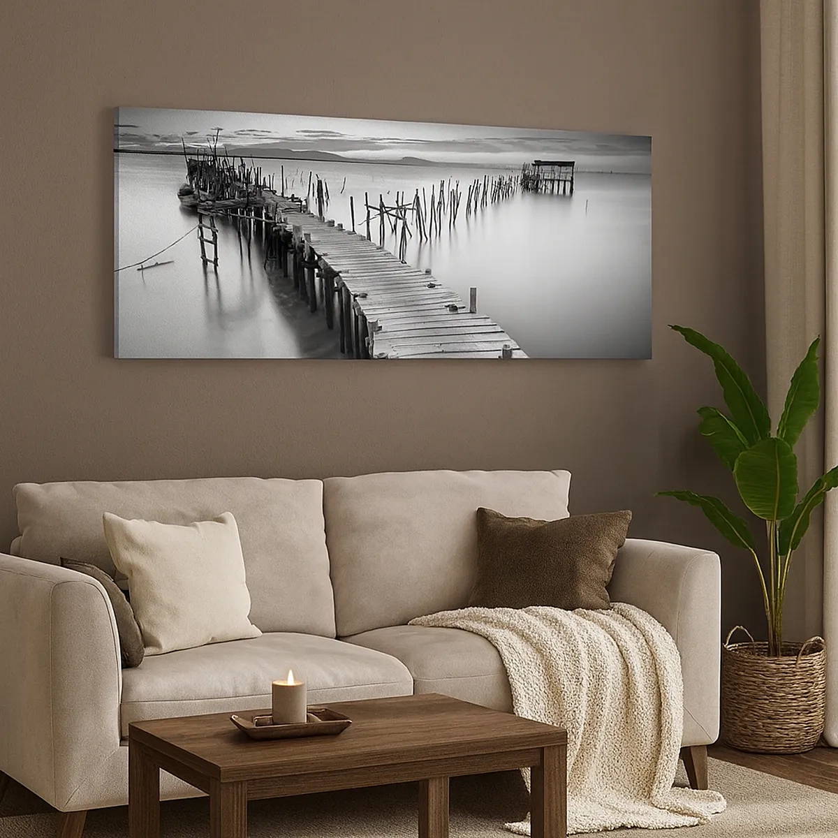 Lærredstryk - Billede på lærred - Stilheden fra en glemt kyst - 30x30 cm