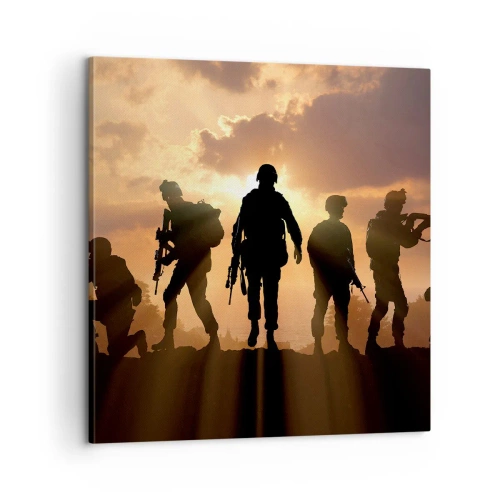 Lærredstryk - Billede på lærred - Brothers in arms - 60x60 cm