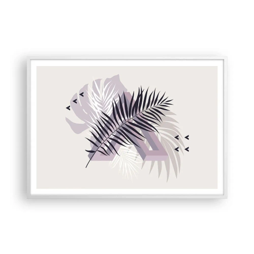 Plakat i hvid ramme - Skygge af en skygge - 100x70 cm