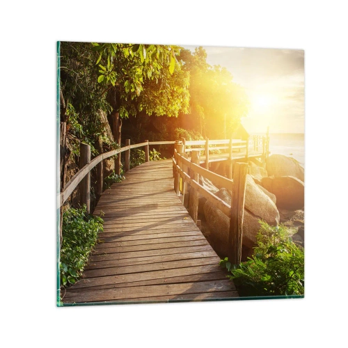 Billede på glas - Endnu et sving, endnu et under - 30x30 cm