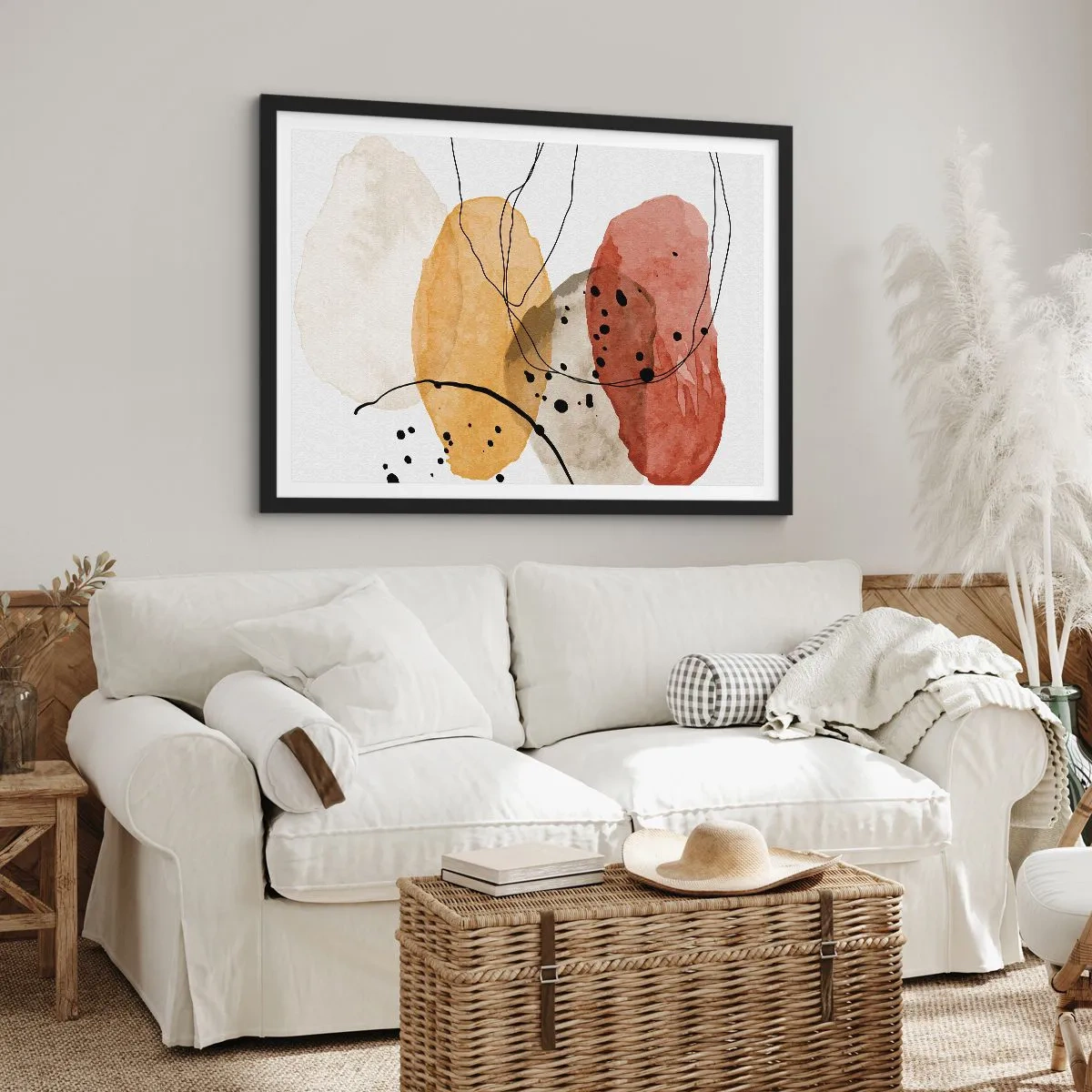 Plakat i sort ramme - Som lys, klar luft - 70x50 cm