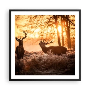 Plakat i sort ramme - En jægerdrøm - 60x60 cm