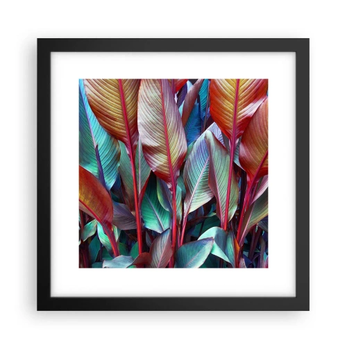 Plakat i sort ramme - Farverigt krat - 30x30 cm