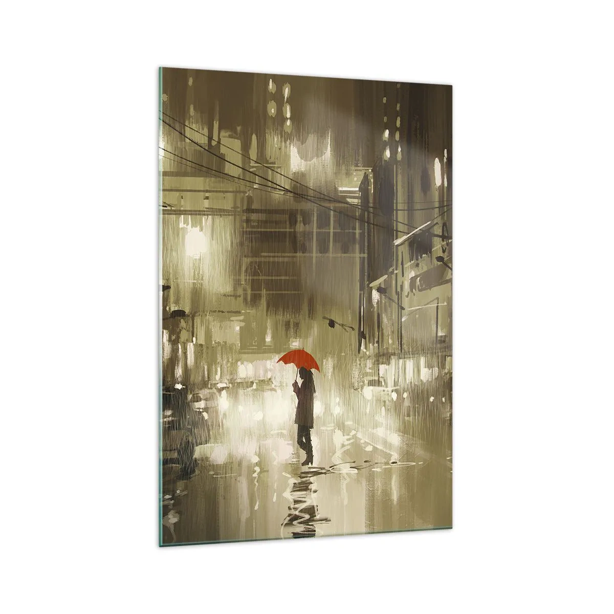 Billede på glas - Alene, men ikke ensom - 70x100 cm