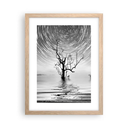 Plakat i ramme af lyst egetræ - En natursymfoni - 30x40 cm