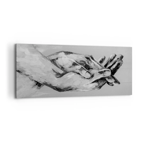 Lærredstryk - Billede på lærred - Begyndelsen ... - 100x40 cm