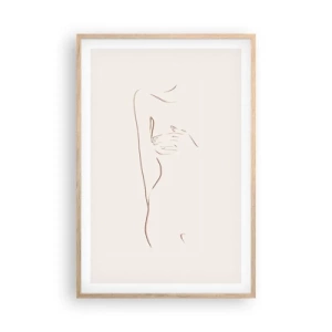 Plakat i ramme af lyst egetræ - Begærets form - 61x91 cm