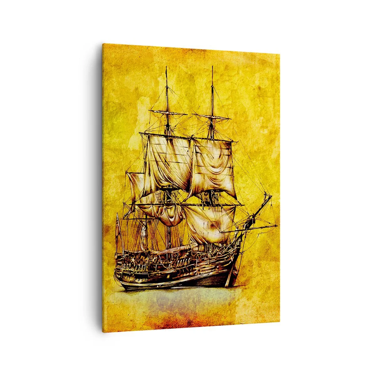 Lærredstryk - Billede på lærred - På vej til Tortuga! - 70x100 cm