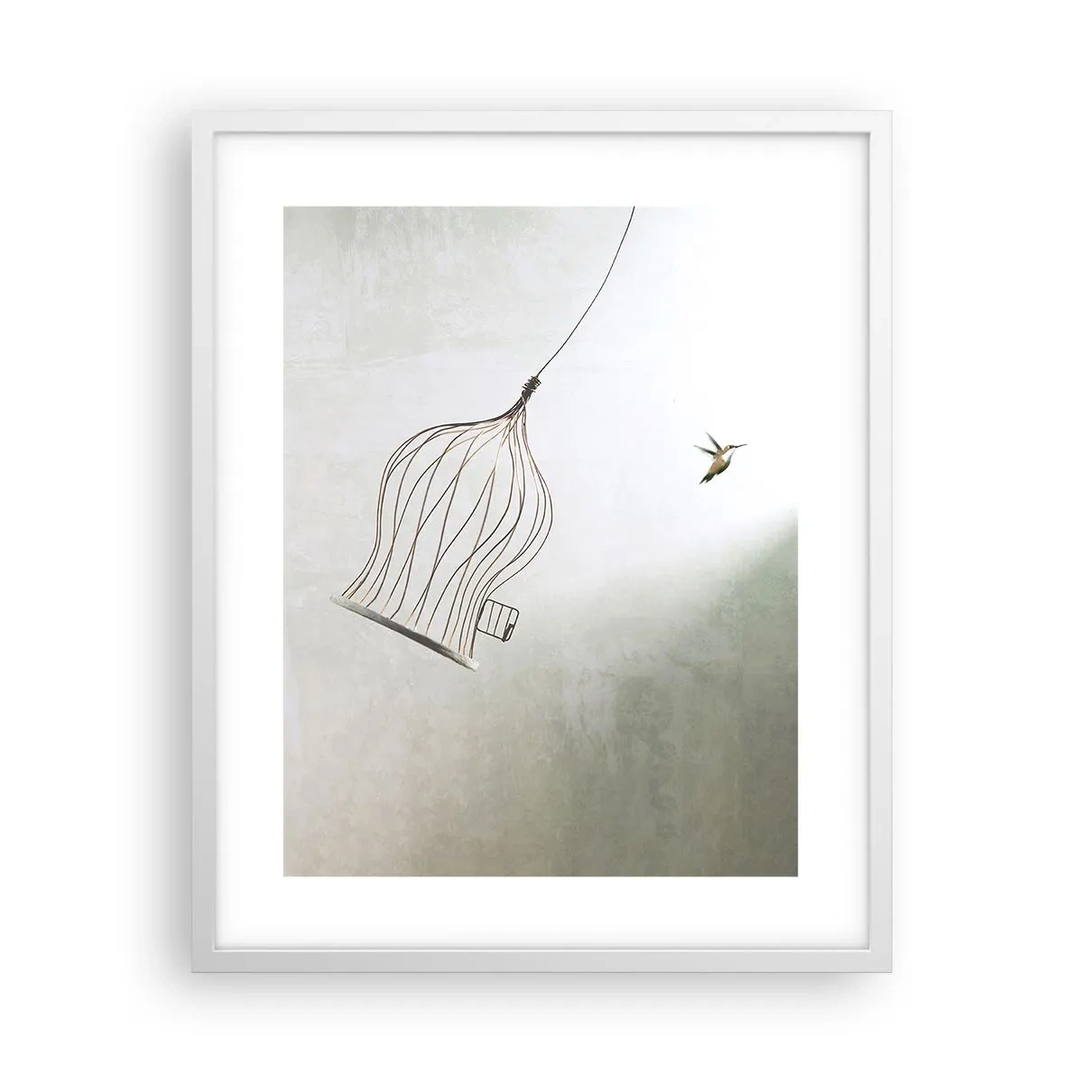 Plakat i hvid ramme - I sit elementet - 40x50 cm