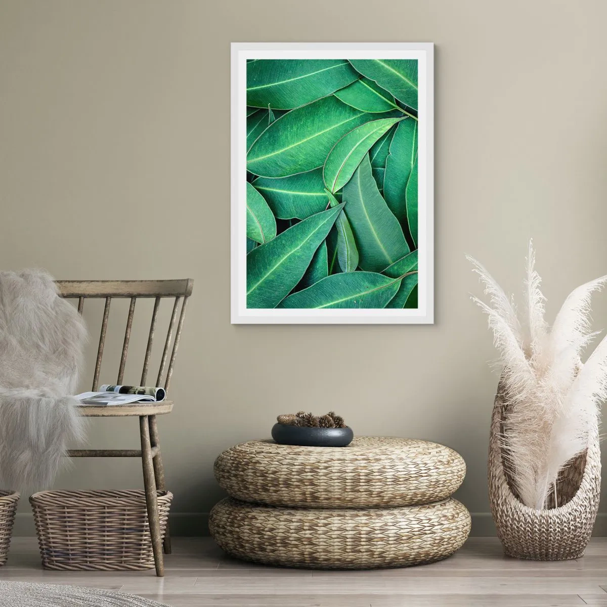 Plakat i hvid ramme - Saftig og frisk - 70x100 cm
