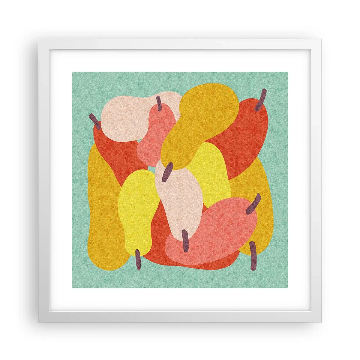 Plakat i hvid ramme - Smag på sommersolen - 40x40 cm