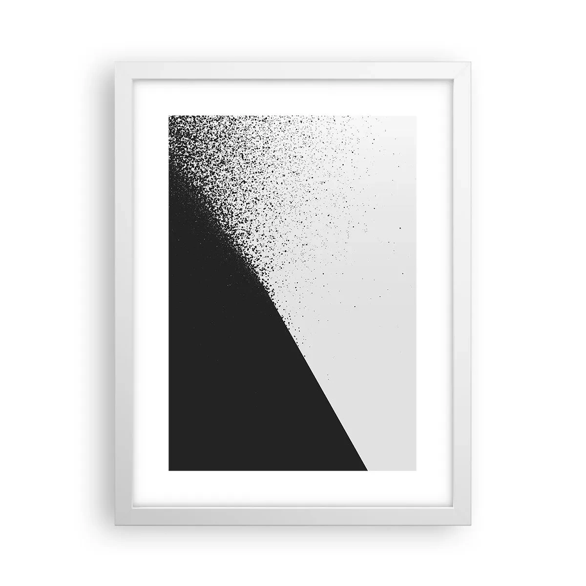 Plakat i hvid ramme - Hurtigere og hurtigere, mere og mere - 30x40 cm