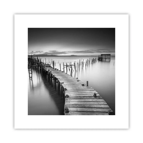 Plakat - Stilheden fra en glemt kyst - 30x30 cm