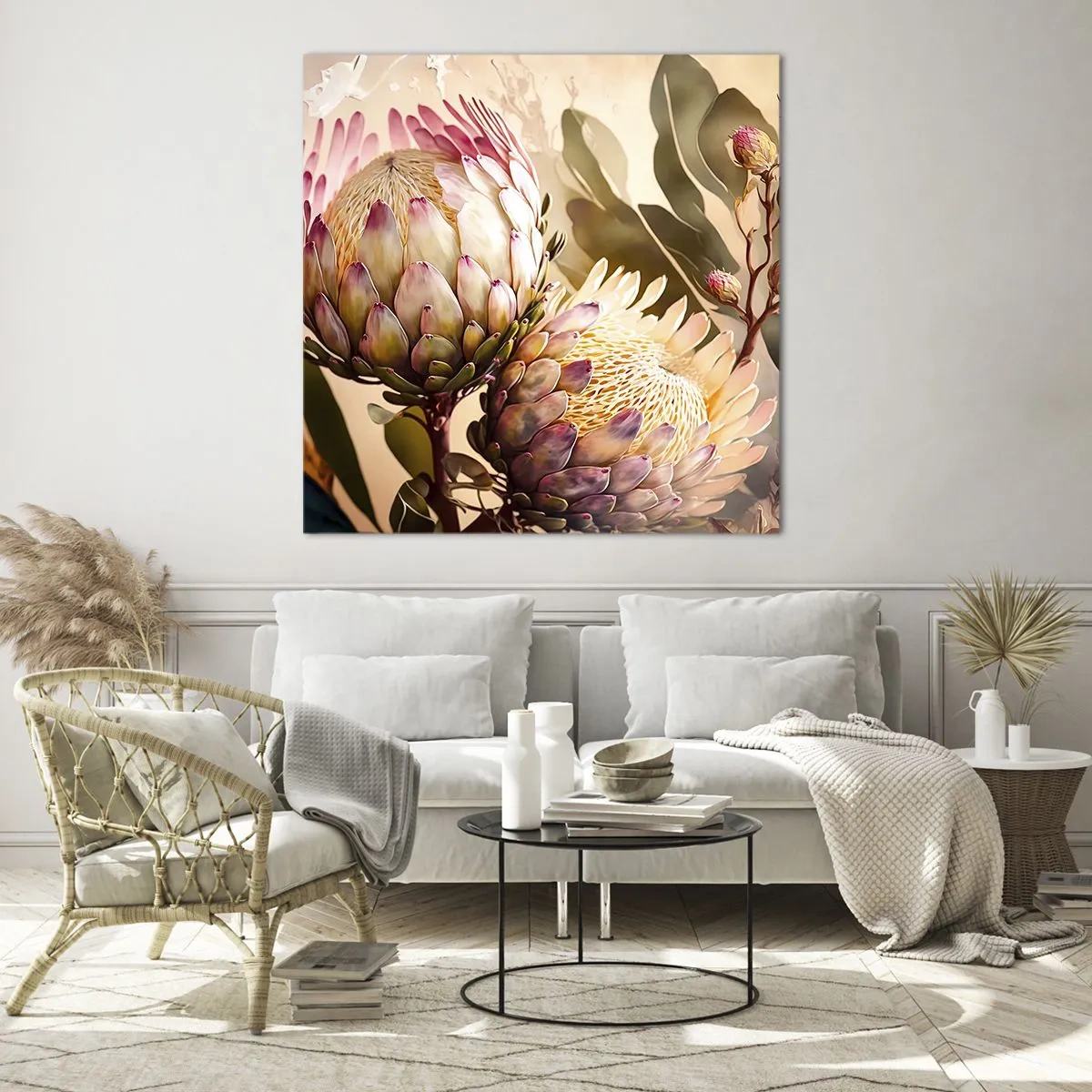 Billede på glas - Ømt omfavnet - 30x30 cm