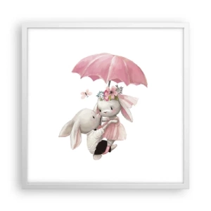 Plakat i hvid ramme - Det er kærlighed - 50x50 cm