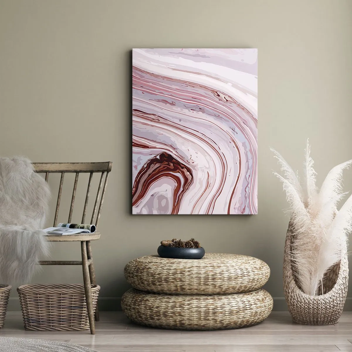 Lærredstryk - Billede på lærred - Lige frem og derefter til højre ned - 50x70 cm