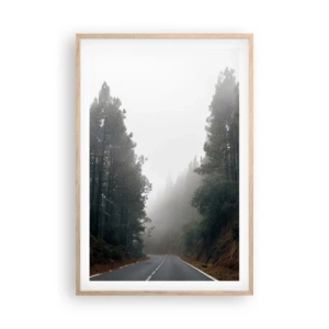 Plakat i ramme af lyst egetræ - En fortælling om en magisk skov - 61x91 cm