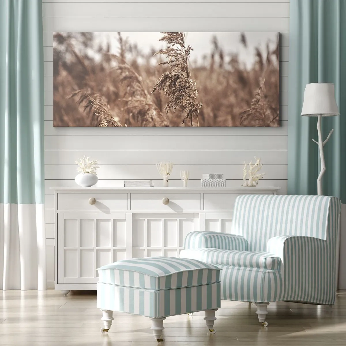 Lærredstryk - Billede på lærred - Efteråret er allerede på markerne - 100x40 cm