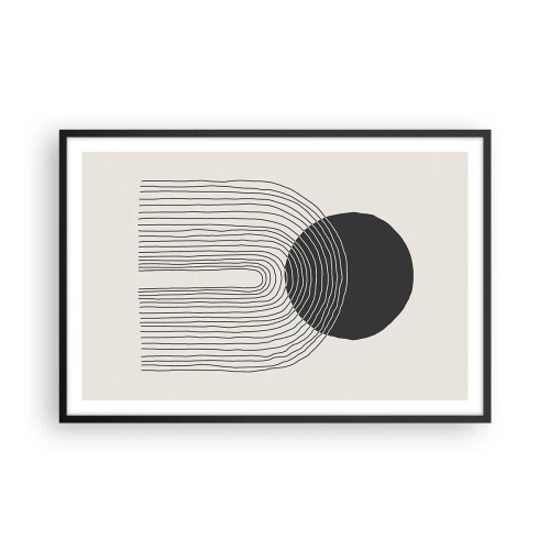 Plakat i sort ramme - Rystende og selvsikker - 91x61 cm