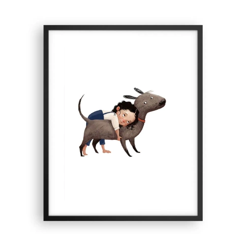 Plakat i sort ramme - Bedste venner - 40x50 cm