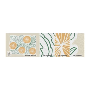 Prøve Fototapet Selvklæbende Deluxe Sticker - Etnisk med et strejf af abstraktion - Boho, Citron, Minimalisme - 100x30 cm