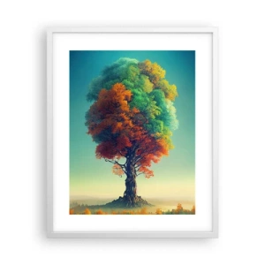 Plakat i hvid ramme - Eg - naturens fader - 40x50 cm