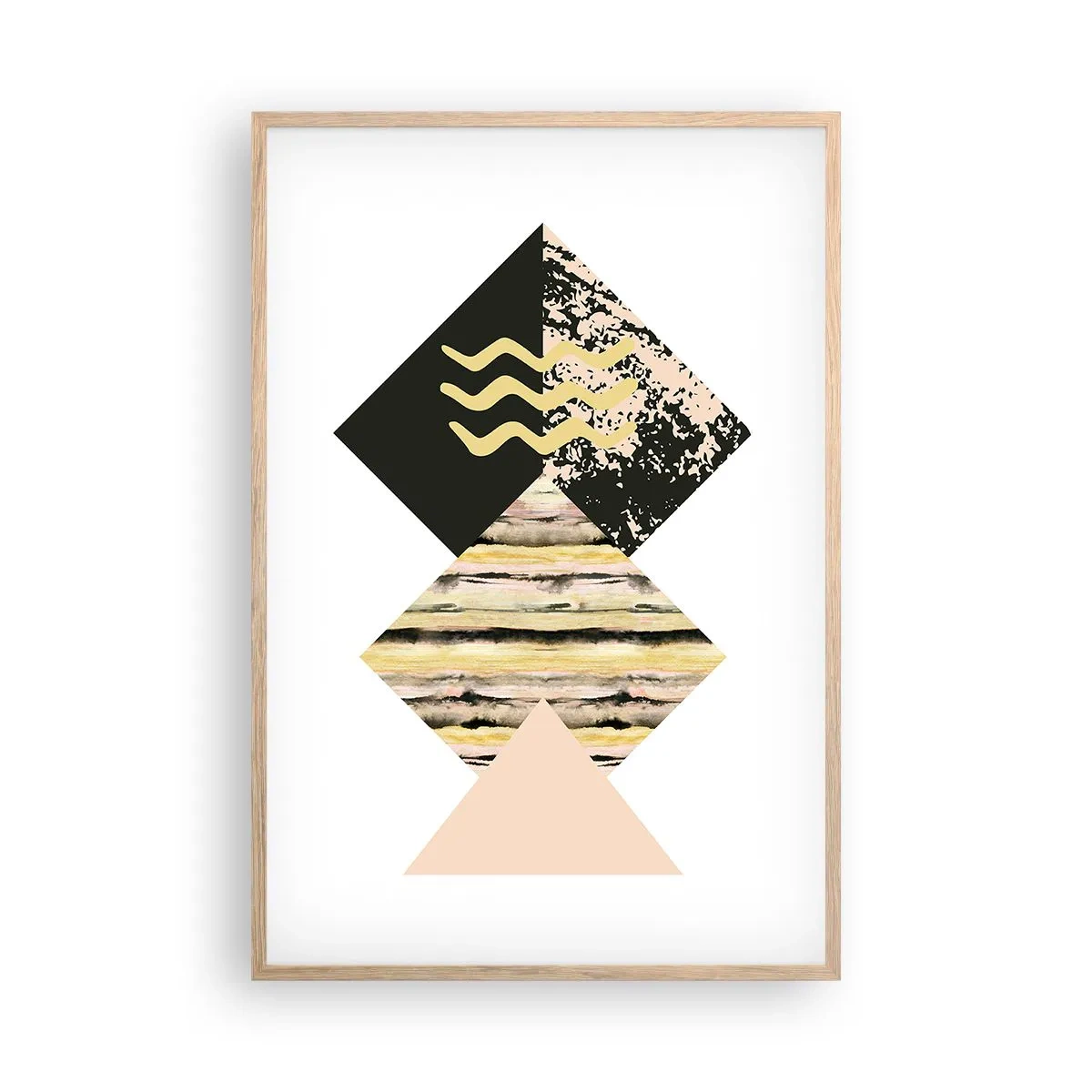 Plakat i ramme af lyst egetræ - Ikke så simpelt - 61x91 cm