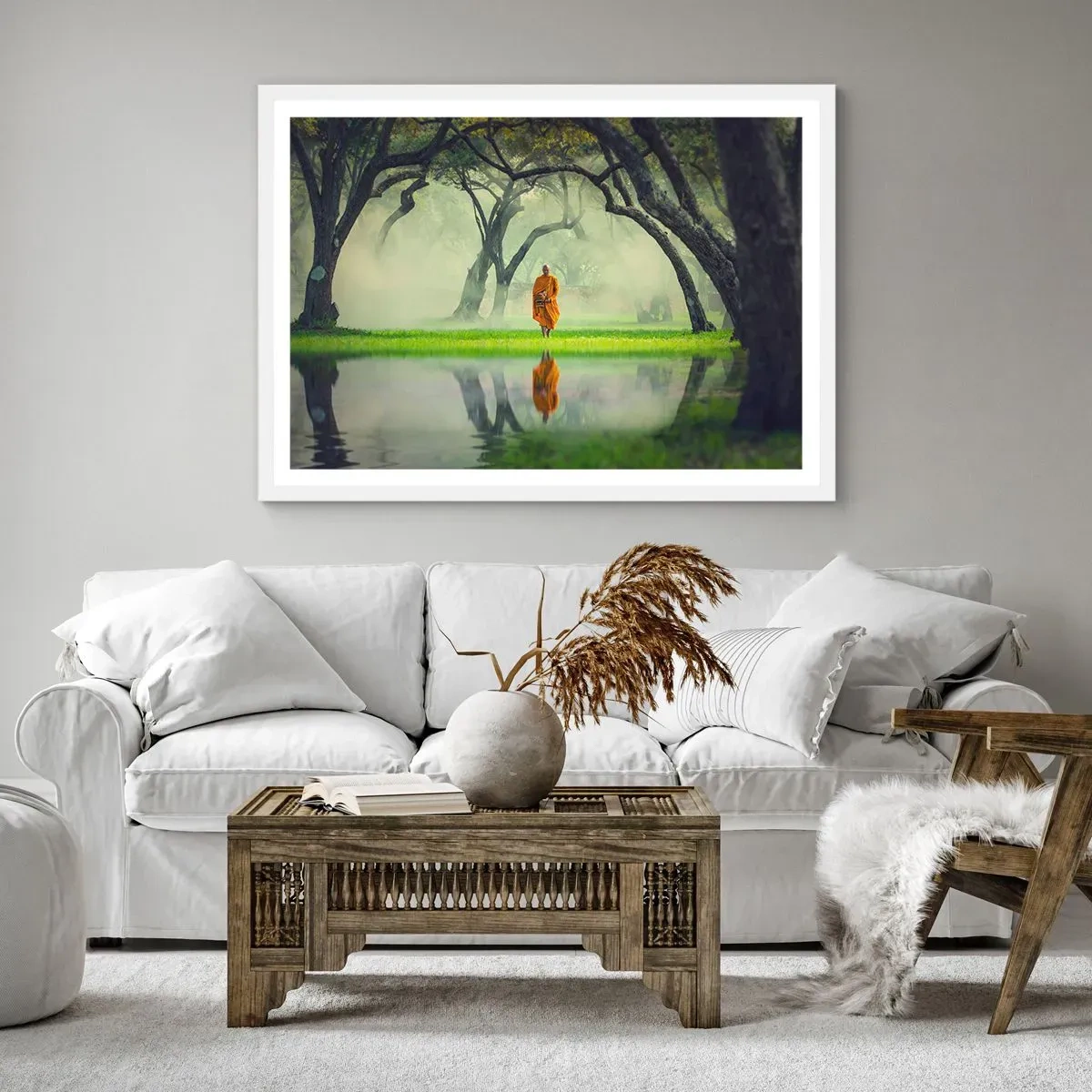 Plakat i hvid ramme - På vej mod oplysning - 91x61 cm