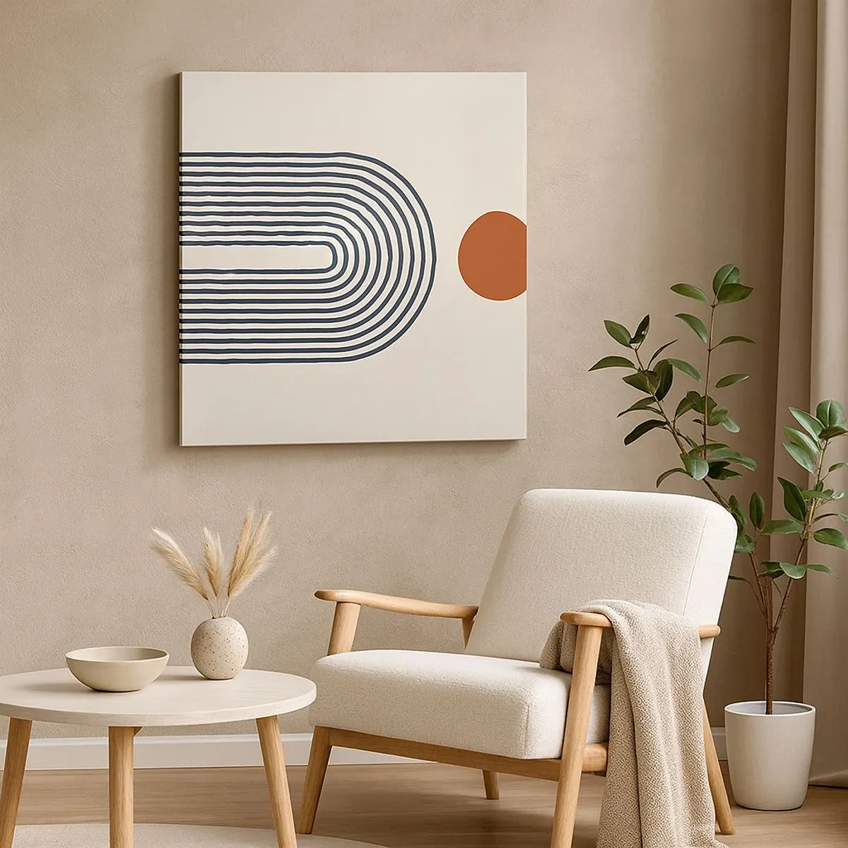 Lærredstryk - Billede på lærred - Magnetisme af former og farver - 30x30 cm